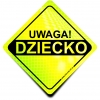 Naklejka Odblaskowa / Sticker Uwaga Dziecko Neon