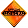 Naklejka Odblaskowa / Sticker Uwaga Dziecko Orange