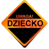 Naklejka Odblaskowa / Sticker Uwaga Dziecko Orange