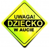 Naklejka Odblaskowa / Sticker Uwaga Dziecko w aucie Neon