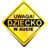 Naklejka Odblaskowa / Sticker Uwaga Dziecko w aucie Żółty Naklejka Odblaskowa / Sticker Uwaga Dziecko w aucie Żółty