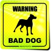 Naklejka Odblaskowa / Sticker Warning Bad Dog Neon