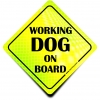 Naklejka Odblaskowa / Sticker Working Dog on Board Neon Naklejka Odblaskowa / Sticker Working Dog on Board Neon