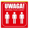 Tabliczka Informacyjna 20cm Wchodzą tylko 3 osoby