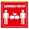Tabliczka Informacyjna 20cm Zachowaj odstęp 1 metr