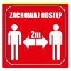 Tabliczka Informacyjna 20cm Zachowaj odstęp 2 metrów