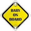 Tabliczka odblaskowa z przyssawkami Baby on Board White