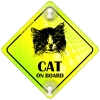 Tabliczka odblaskowa z przyssawkami Cat on Board Neon