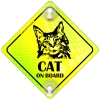 Tabliczka odblaskowa z przyssawkami Cat on Board Neon Tabliczka odblaskowa z przyssawkami Cat on Board Neon