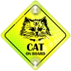 Tabliczka odblaskowa z przyssawkami Cat on Board Neon Tabliczka odblaskowa z przyssawkami Cat on Board Neon