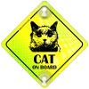 Tabliczka odblaskowa z przyssawkami Cat on Board Neon Tabliczka odblaskowa z przyssawkami Cat on Board Neon