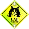 Tabliczka odblaskowa z przyssawkami Cat on Board Neon