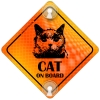 Tabliczka odblaskowa z przyssawkami Cat on Board Orange Tabliczka odblaskowa z przyssawkami Cat on Board Orange