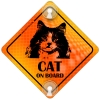 Tabliczka odblaskowa z przyssawkami Cat on Board Orange
