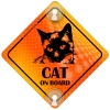Tabliczka odblaskowa z przyssawkami Cat on Board Orange Tabliczka odblaskowa z przyssawkami Cat on Board Orange