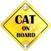 Tabliczka odblaskowa z przyssawkami Cat on board Żółty Tabliczka odblaskowa z przyssawkami Cat on board Żółty