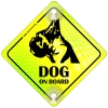 Tabliczka odblaskowa z przyssawkami Dog on Board Neon Tabliczka odblaskowa z przyssawkami Dog on Board Neon
