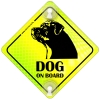 Tabliczka odblaskowa z przyssawkami Dog on Board Neon