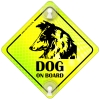 Tabliczka odblaskowa z przyssawkami Dog on Board Neon Tabliczka odblaskowa z przyssawkami Dog on Board Neon
