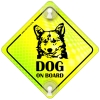 Tabliczka odblaskowa z przyssawkami Dog on Board Neon