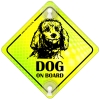 Tabliczka odblaskowa z przyssawkami Dog on Board Neon