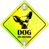 Tabliczka odblaskowa z przyssawkami Dog on Board Neon