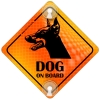 Tabliczka odblaskowa z przyssawkami Dog on Board Orange