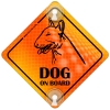 Tabliczka odblaskowa z przyssawkami Dog on Board Orange