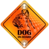 Tabliczka odblaskowa z przyssawkami Dog on Board Orange