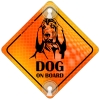 Tabliczka odblaskowa z przyssawkami Dog on Board Orange Tabliczka odblaskowa z przyssawkami Dog on Board Orange