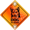 Tabliczka odblaskowa z przyssawkami Dog on Board Orange