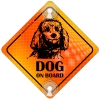 Tabliczka odblaskowa z przyssawkami Dog on Board Orange Tabliczka odblaskowa z przyssawkami Dog on Board Orange