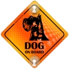 Tabliczka odblaskowa z przyssawkami Dog on Board Orange Tabliczka odblaskowa z przyssawkami Dog on Board Orange