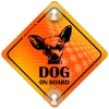 Tabliczka odblaskowa z przyssawkami Dog on Board Orange