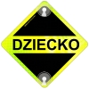 Tabliczka odblaskowa z przyssawkami Dziecko Neon