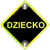 Tabliczka odblaskowa z przyssawkami Dziecko Neon