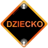 Tabliczka odblaskowa z przyssawkami Dziecko Orange
