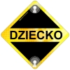 Tabliczka odblaskowa z przyssawkami Dziecko Żółty