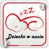 Tabliczka odblaskowa z przyssawkami Dziecko w aucie White