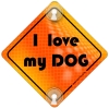 Tabliczka odblaskowa z przyssawkami I love my Dog Orange Tabliczka odblaskowa z przyssawkami I love my Dog Orange