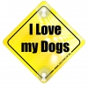 Tabliczka odblaskowa z przyssawkami I love my Dogs Żółty Tabliczka odblaskowa z przyssawkami I love my Dogs Żółty