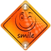 Tabliczka odblaskowa z przyssawkami Smile Orange