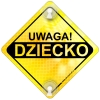 Tabliczka odblaskowa z przyssawkami Uwaga Dziecko Żółty