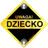 Tabliczka odblaskowa z przyssawkami Uwaga Dziecko Żółty