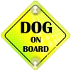 Tabliczka odblaskowa z przyssawkami Dog on Board Neon Tabliczka odblaskowa z przyssawkami Dog on Board Neon