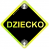 Tabliczka odblaskowa z przyssawkami Dziecko Neon