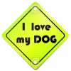 Tabliczka z przyssawkami I Love my Dog Neon