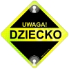 Tabliczka odblaskowa z przyssawkami Uwaga Dziecko Neon Tabliczka odblaskowa z przyssawkami Uwaga Dziecko Neon