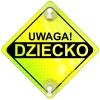 Tabliczka odblaskowa z przyssawkami Uwaga Dziecko Neon