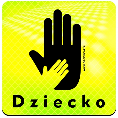 Magnes Odblaskowy Dziecko Neon
